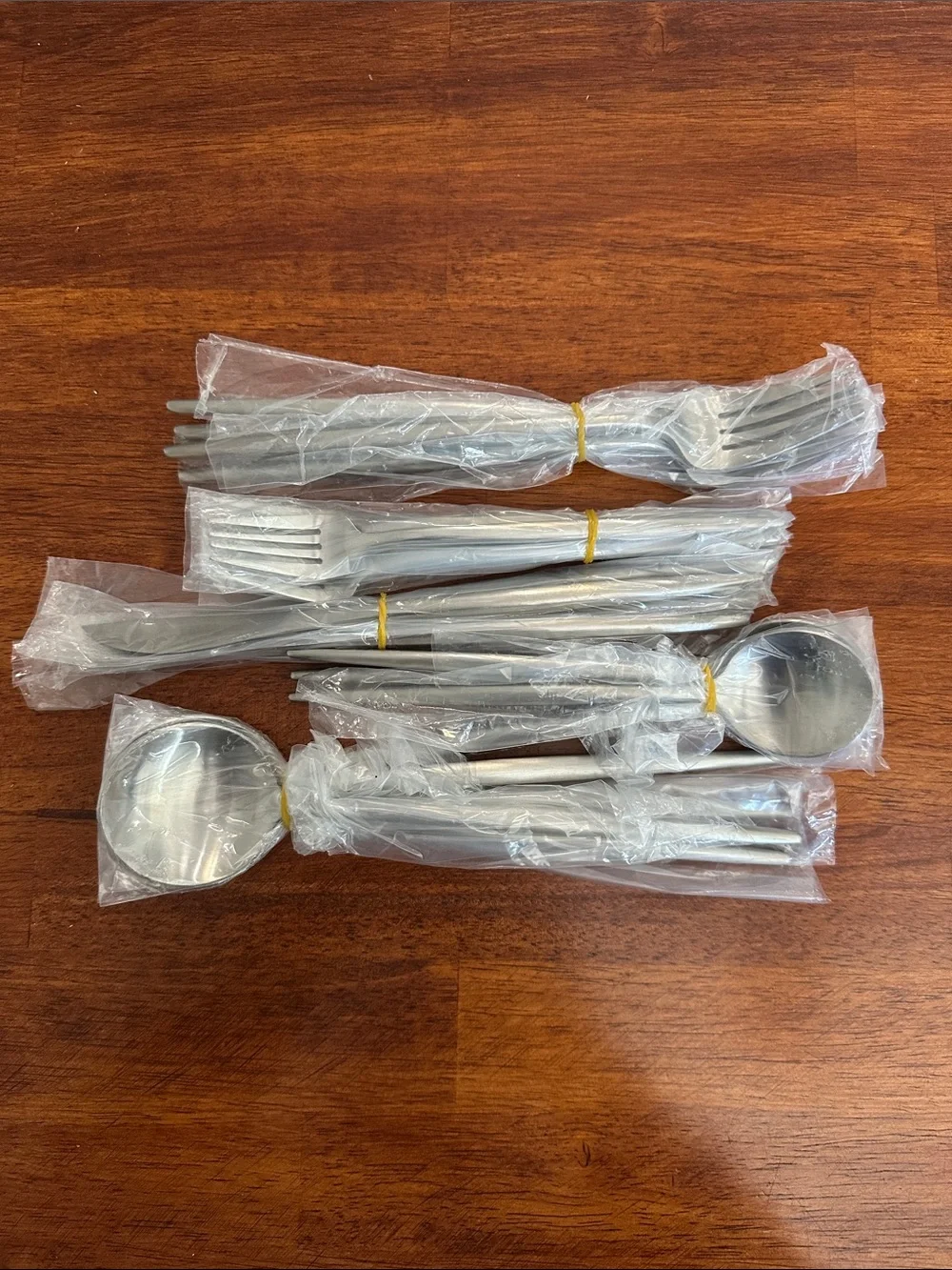 Devico Three Sets - Stainless Steel Flatware Set in Matte Silver - 20-Piece
